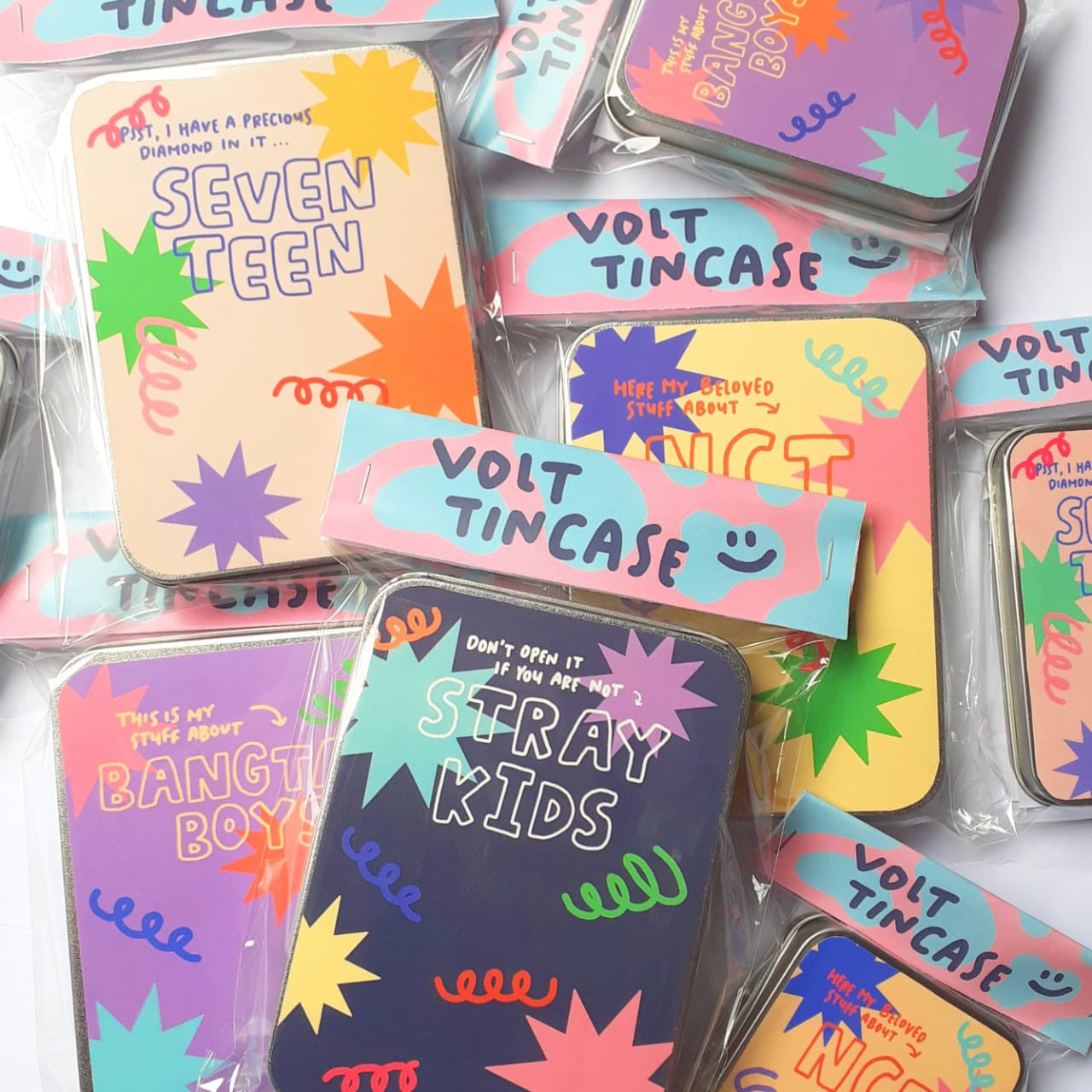 VOLT TIN CASE KPOP SERIES ( PC Photocard MPC Toploader Kpop Tincase Storage )