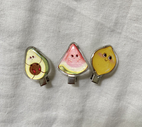 Fruits Mini Hair Clip Set