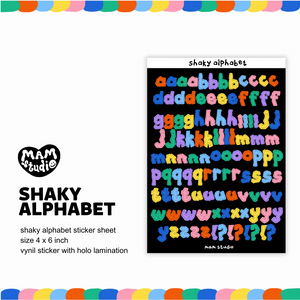 Shaky Alphabet Holo Sticker