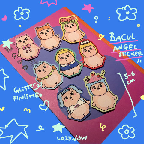 LAZYNISW BACUL ANGEL STICKER SET