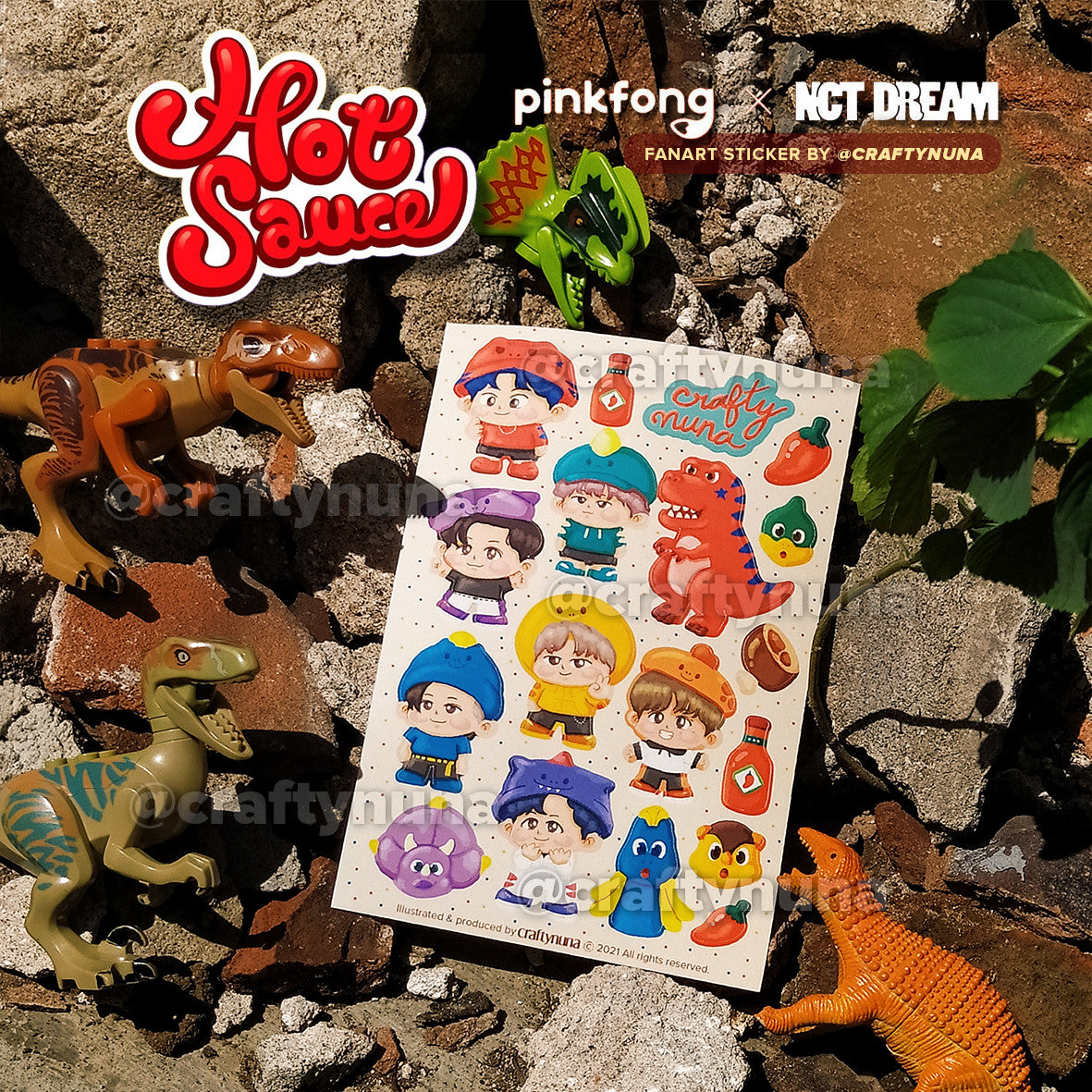 NCT DREAM X PINKFONG FANART STICKER SET