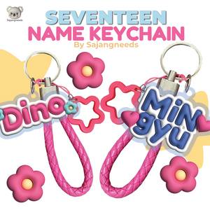 SEVENTEEN Name Keychain By Sajangneeds