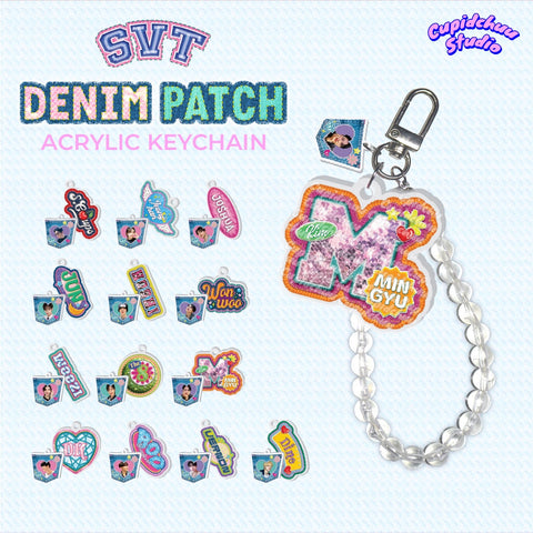 SEVENTEEN DENIM PATCH KEYCHAIN