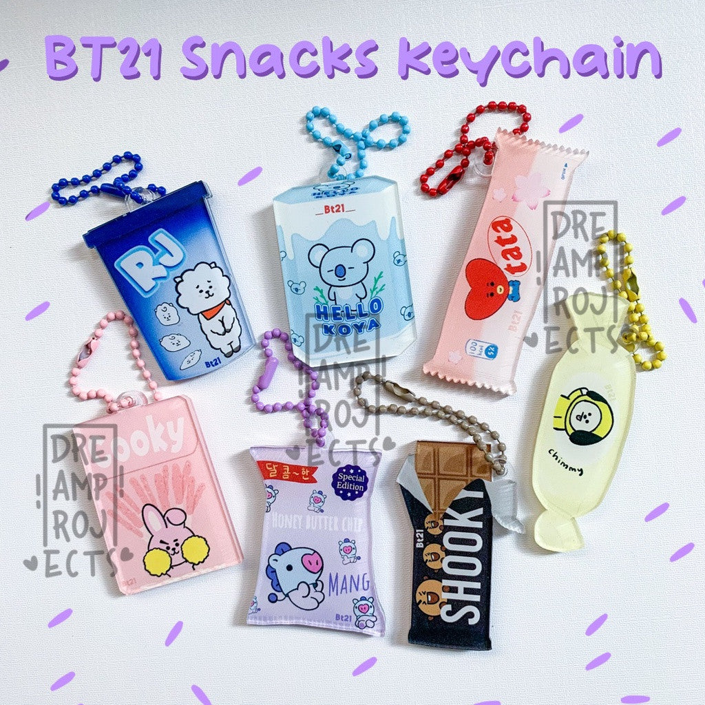 BT21 Snacks Keychain