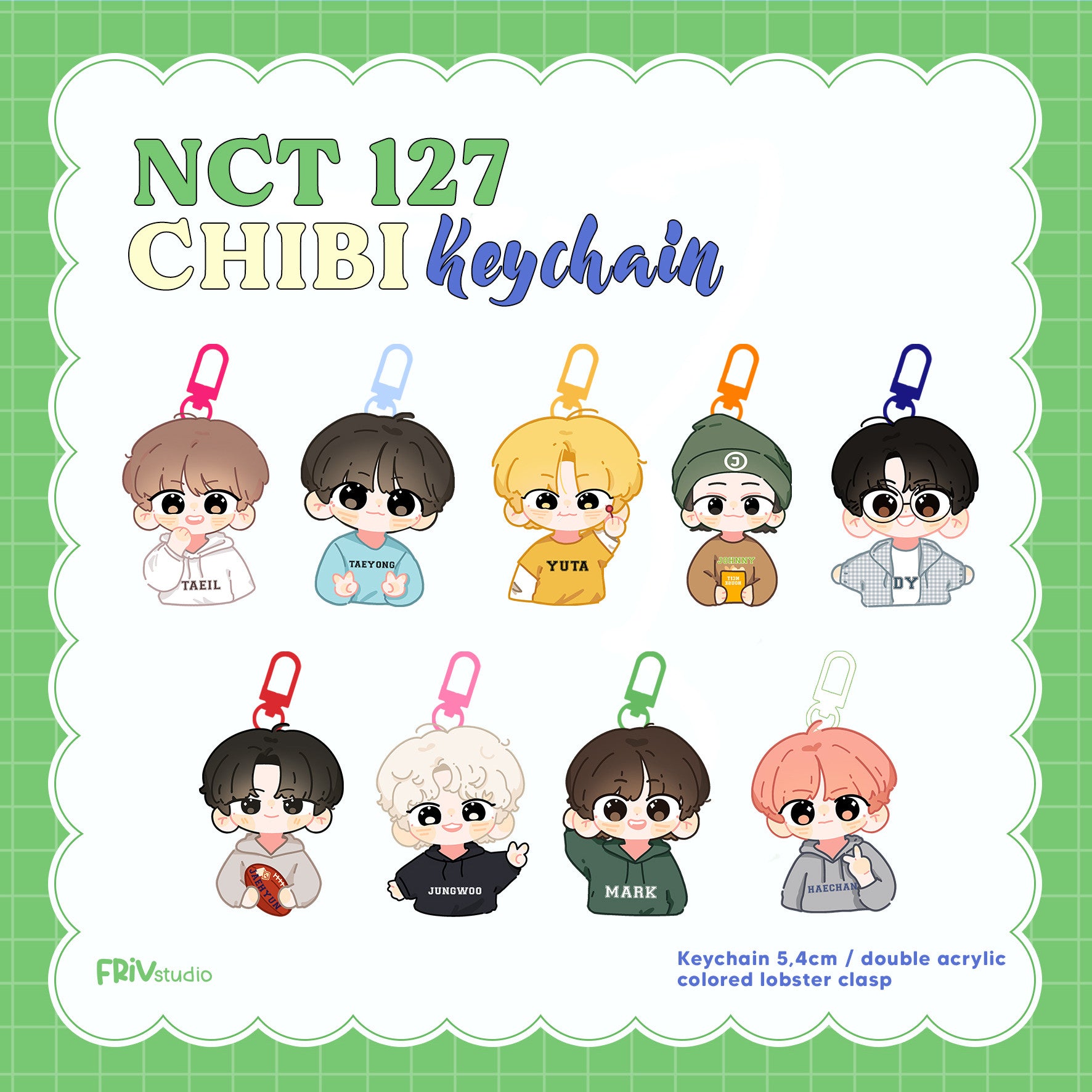 NCT 127 CHIBI KEYCHAIN
