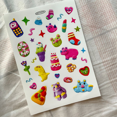 LAZYNISW CLAY STICKER