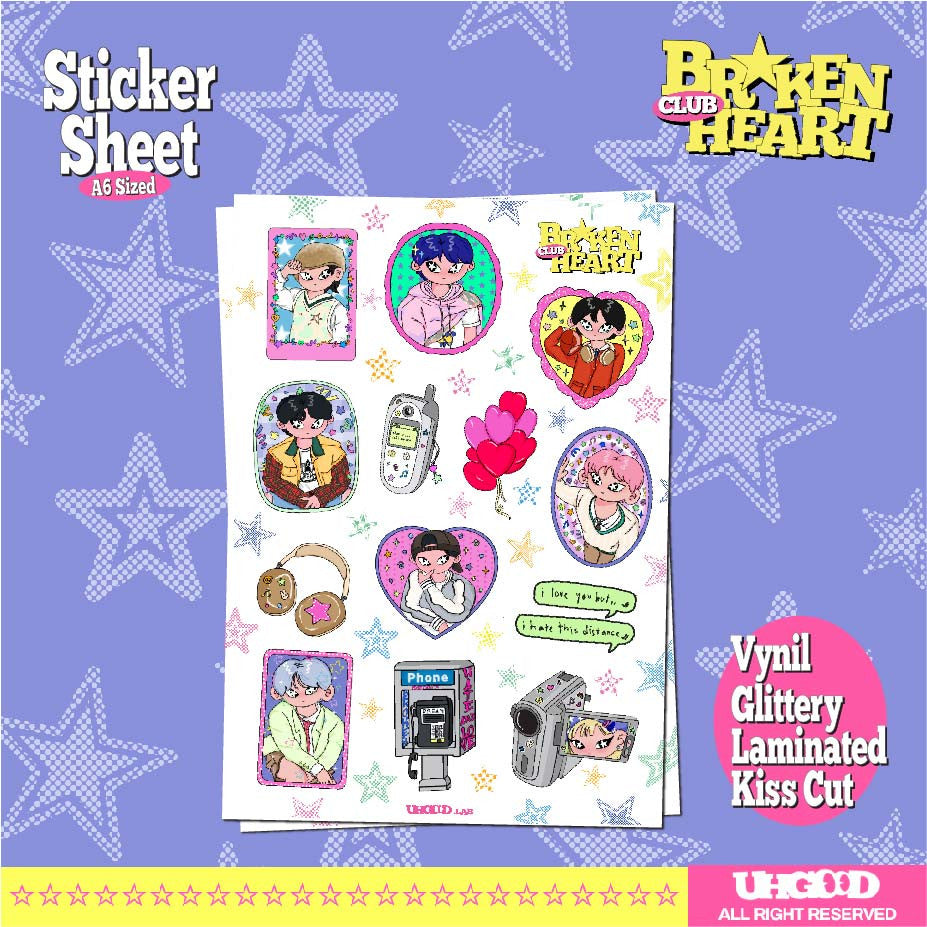 Broken Heart Club Sticker