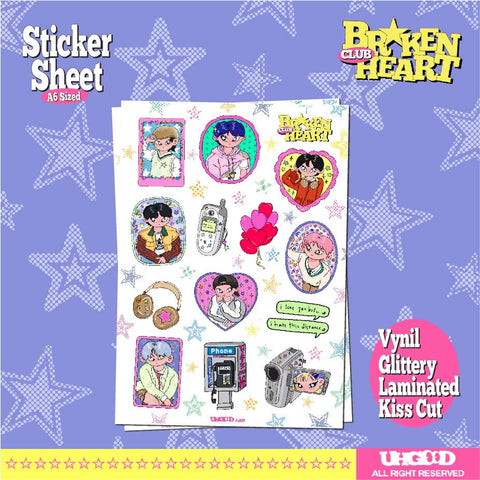 Broken Heart Club Sticker