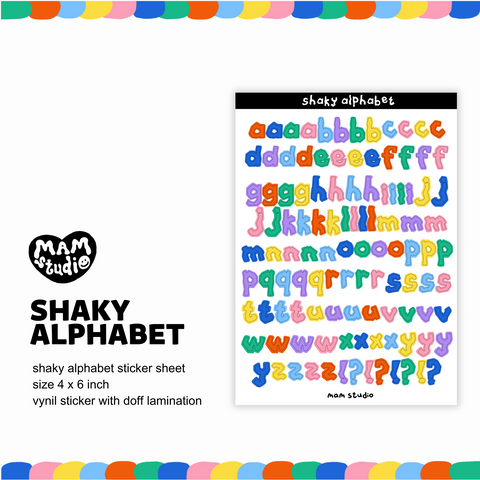 Shaky Alphabet Sticker