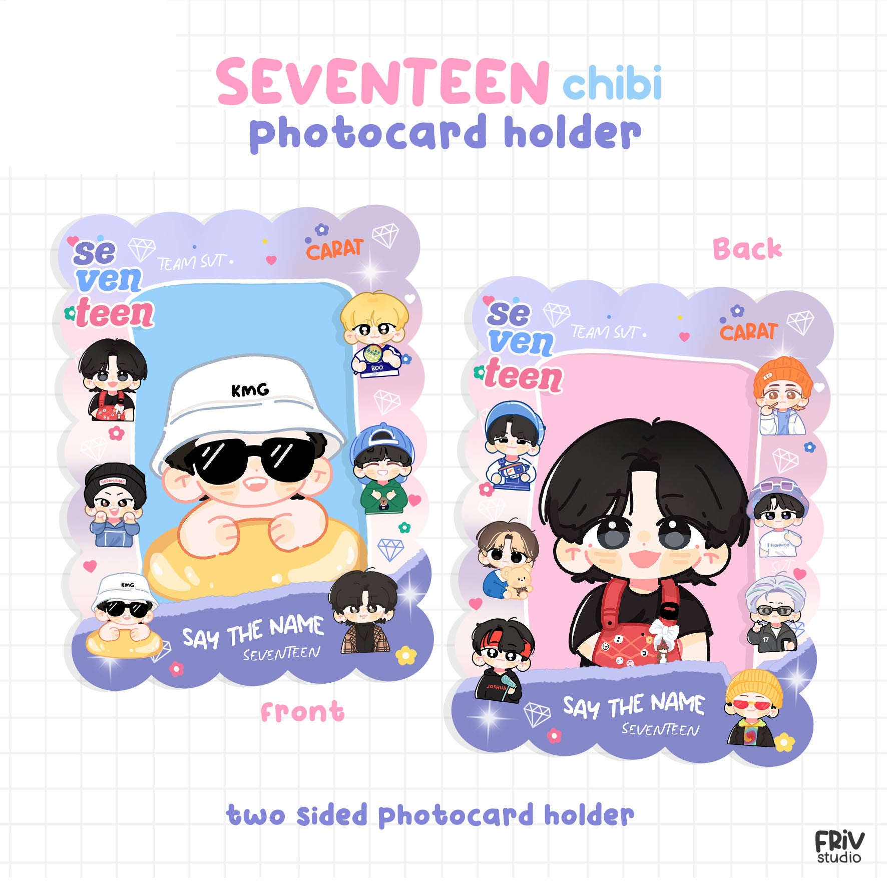 ACRYLIC PHOTOCARD HOLDER SEVENTEEN CHIBI