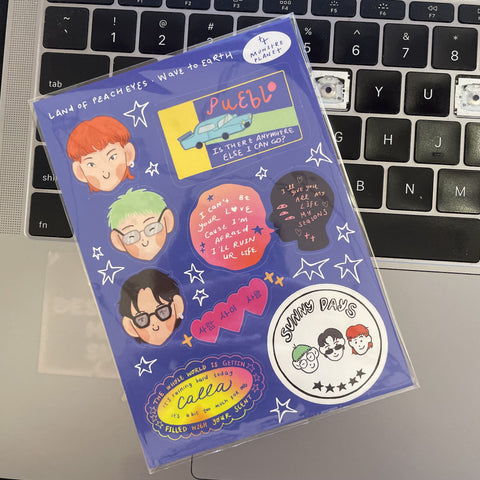 [Colored Ver.] Sticker Sheet Wave to Earth