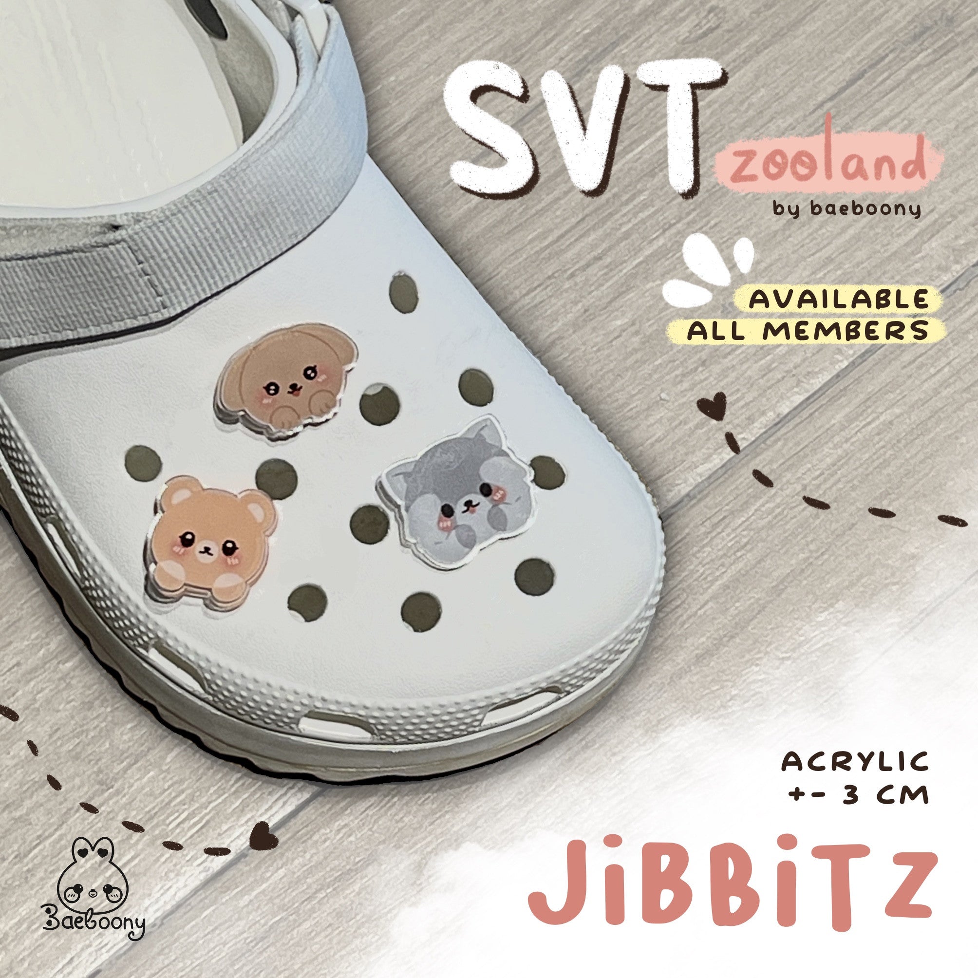 Seventeen Zooland Jibbitz by Baeboony