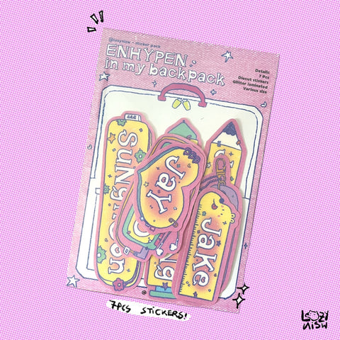 LAZYNISW ENHYPEN IN MY BACKPACK STICKER SET