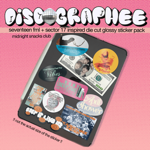 Discographee - A Seventeen's FML &amp; Sector 17 Inspired Sticker Pack  by Midnight Snacks Club