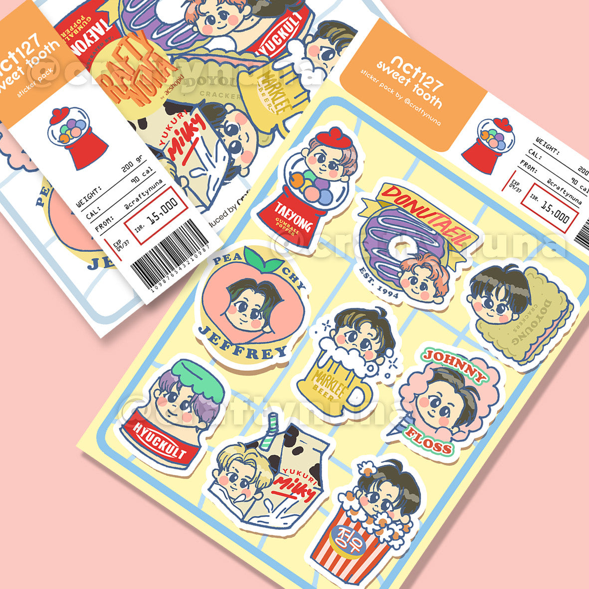 NCT 127 SWEET TOOTH FANART STICKER SET