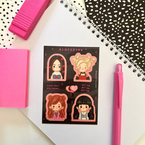 Sticker Sheet Blackpink Pink Venom