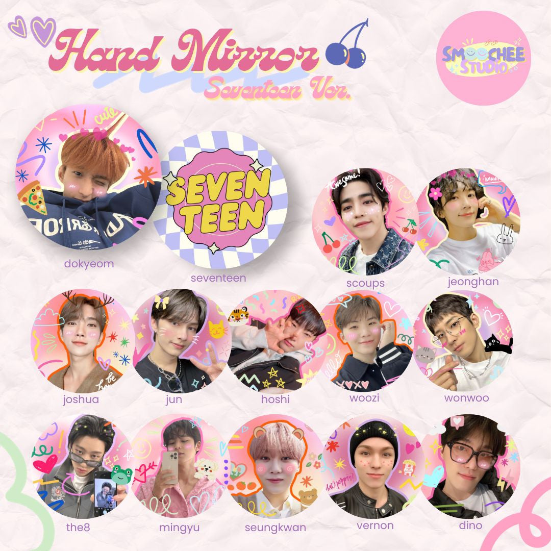 SEVENTEEN HAND MIRROR BY SMOOCHEE STUDIO