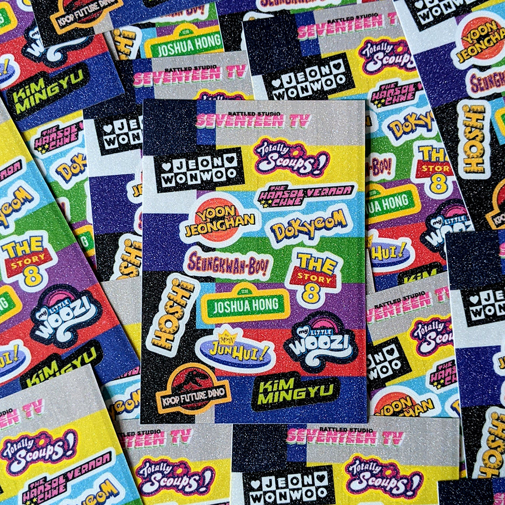 [Rattled Studio] SEVENTEEN TV Sticker Sheet