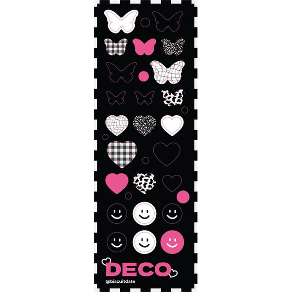 [Biscuit Date] Pink Monochrome Deco sticker
