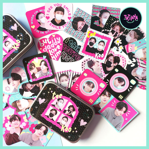 [Tatiana PopStore] TaeKoo Mini Tincase + Sticker Set