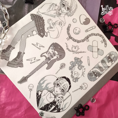 Girlie Sticker Series: Punk by Hallyusinasi