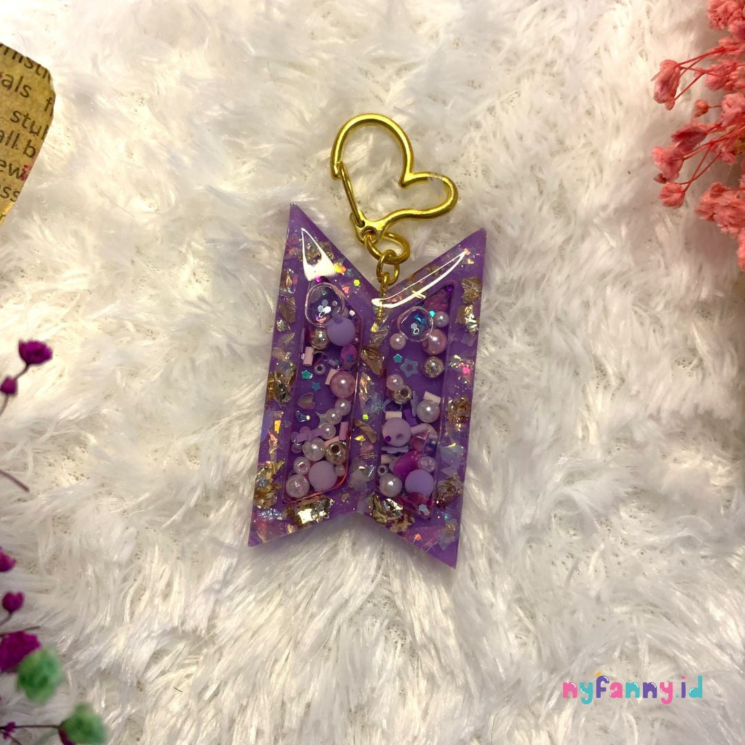 BTS Resin Keychain – Purple