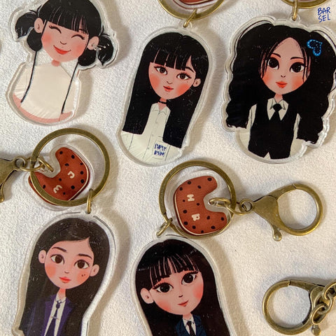 NEW JEANS - COOKIE - FANMADE DOUBLE KEYCHAINS