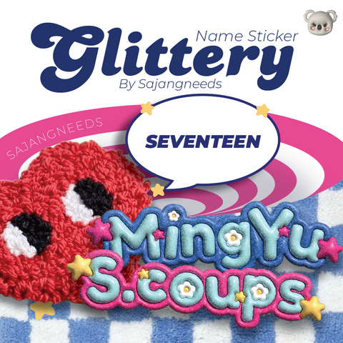 SEVENTEEN NAME STICKER By Sajangneeds