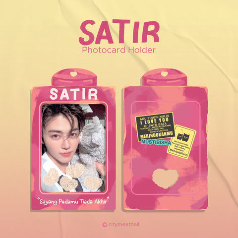 “SATIR” Acrylic Shaker Photocard Holder by Citymeatball