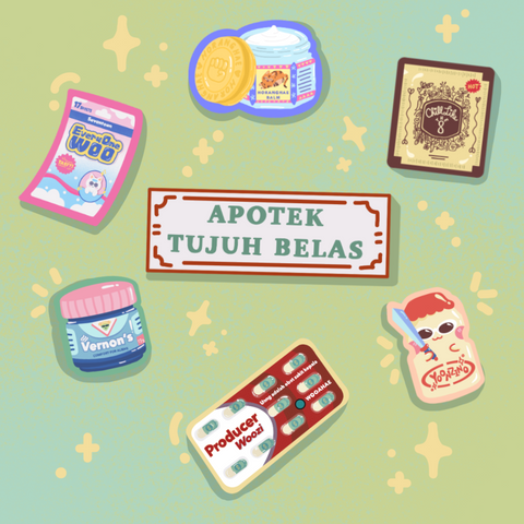 Apotek Tujuh Belas Sticker Set of 6