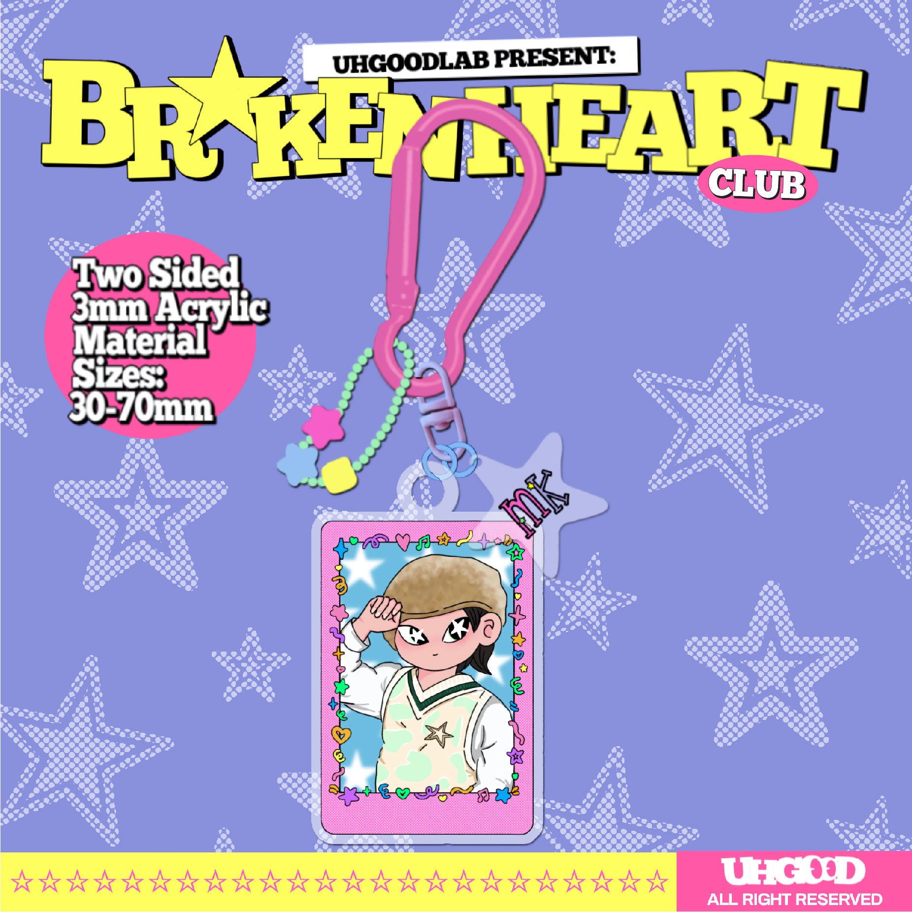 Broken Heart Club Keychain