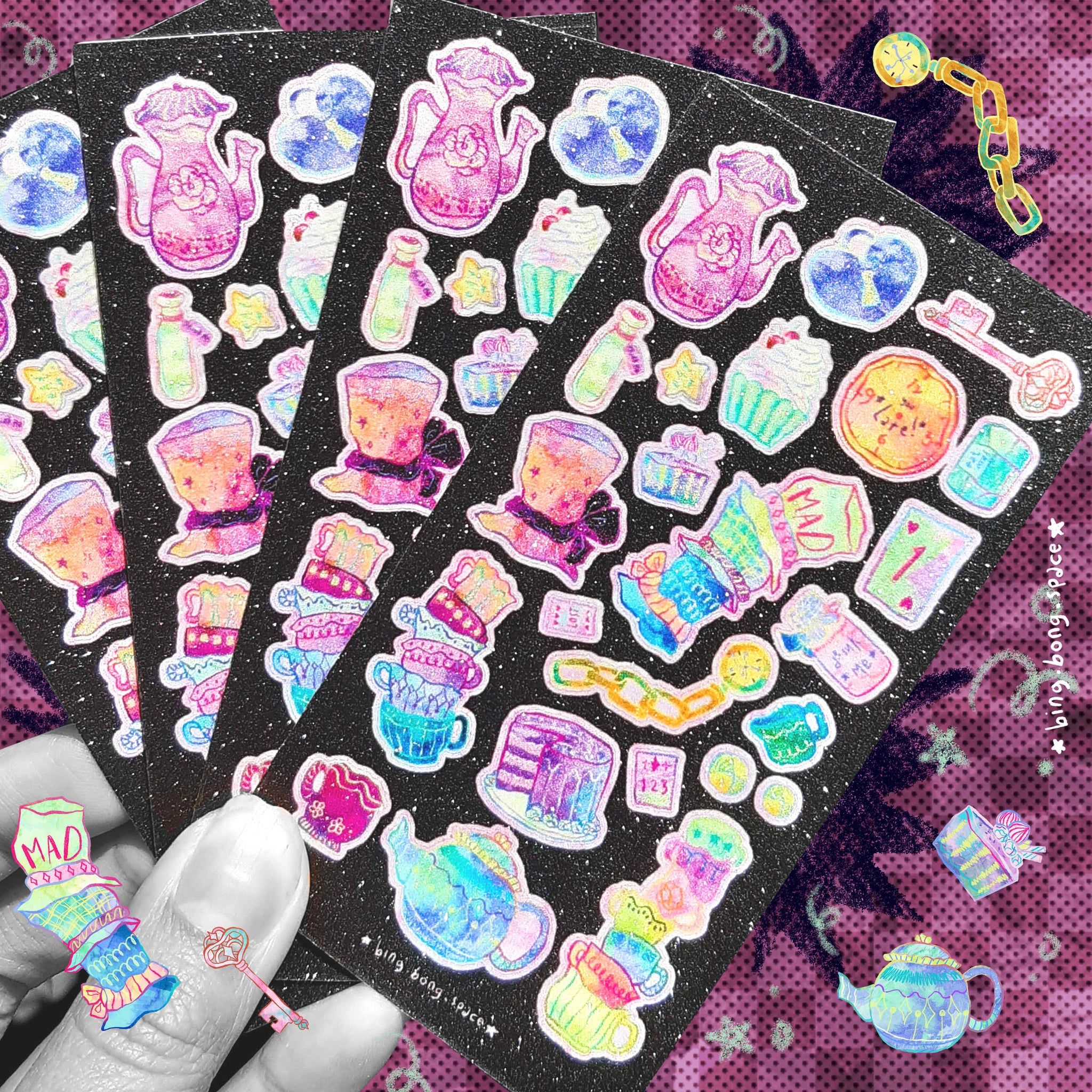 Sticker Sheet Alice in Wonderland