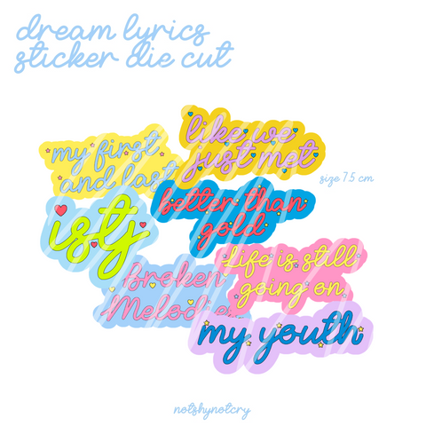 dream lyrics sticker pack