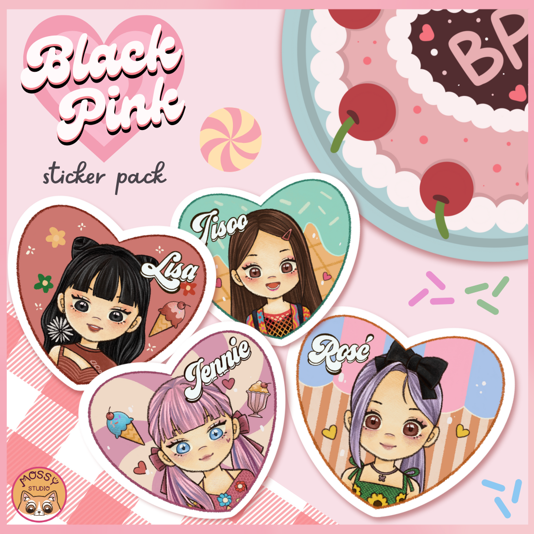 [MOSSYSTUDIO] Blackpink Ice Cream Sticker Set