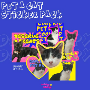 pet a cat sticker pack