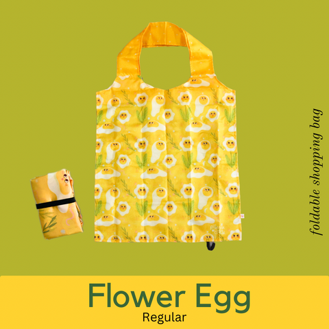 Flower Egg Foldable Shopping Bag- Regular Size