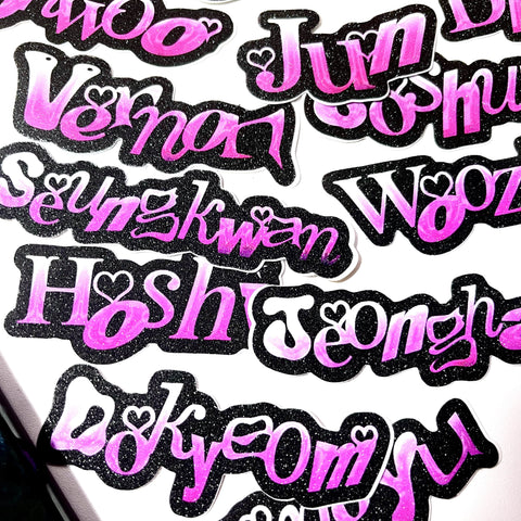 SEVENTEEN MEMBER NAME STICKER