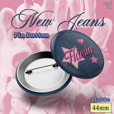 New Jeans Member Name Pin Button