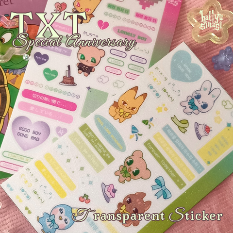 TXT Transparent Sticker by Hallyusinasi