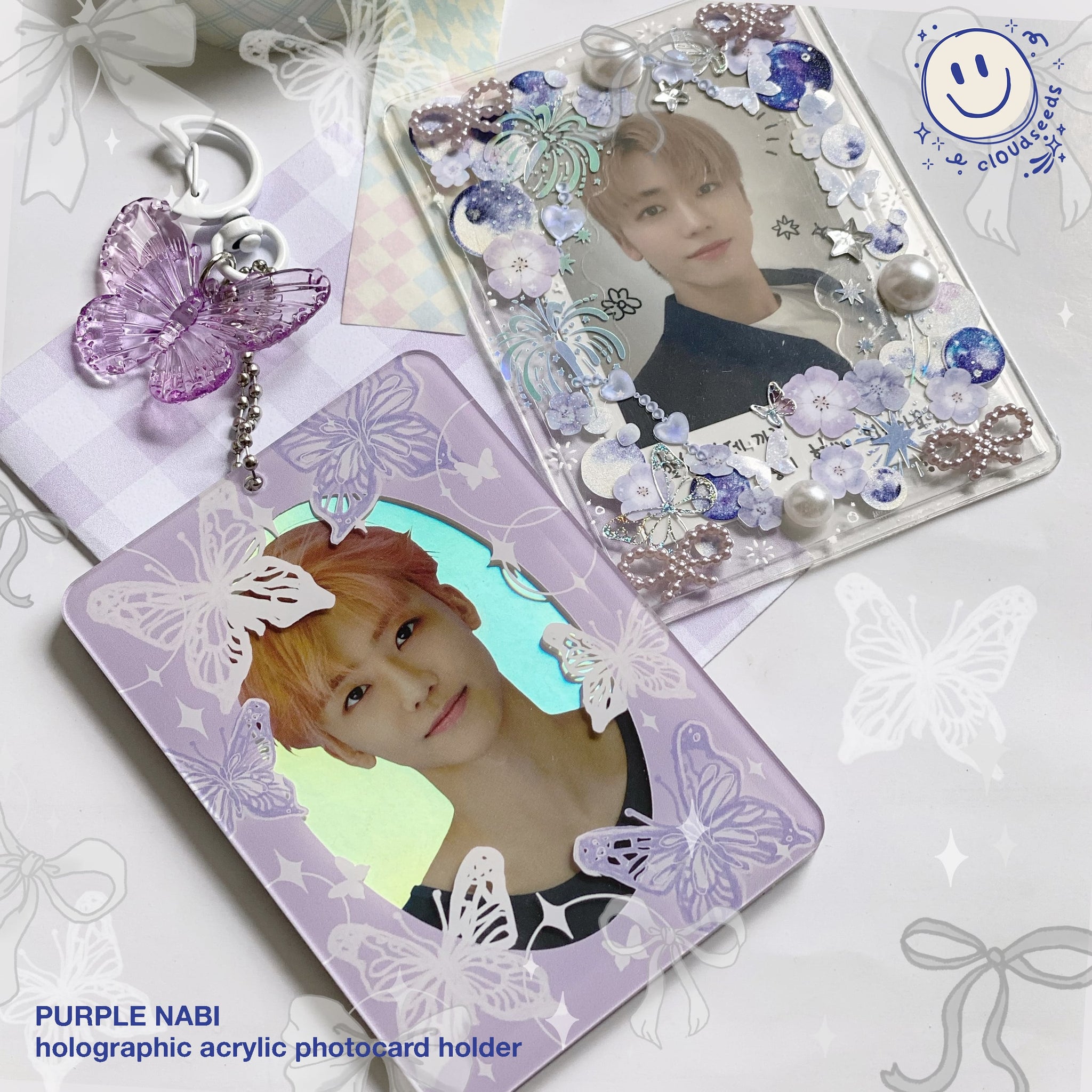 Purple Nabi Holographic Acrylic Photocard Holder