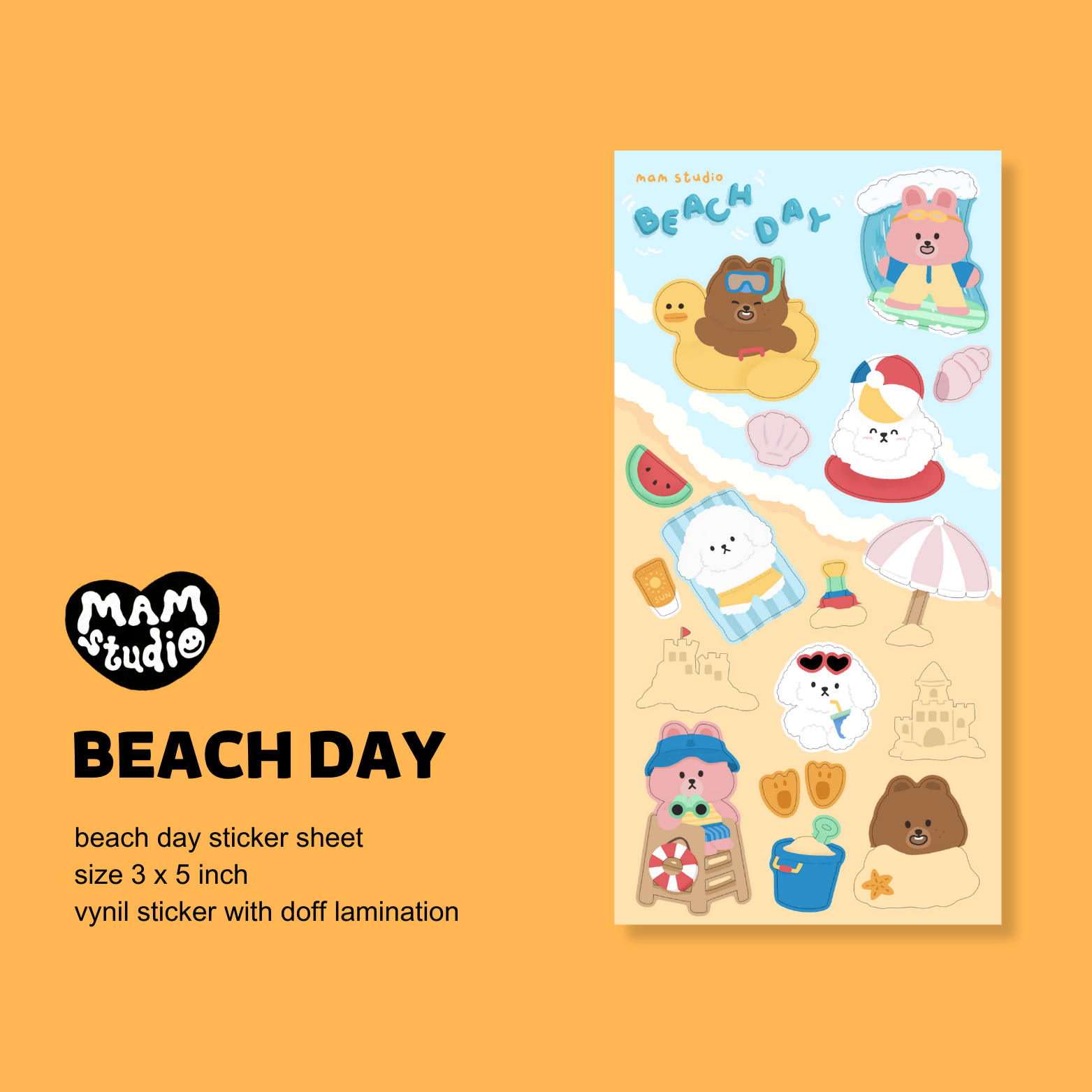 Beach Day Sticker