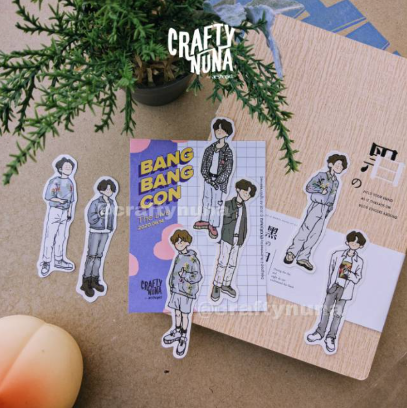 BTS BANG BANG CON 2020 FANART STICKER SET