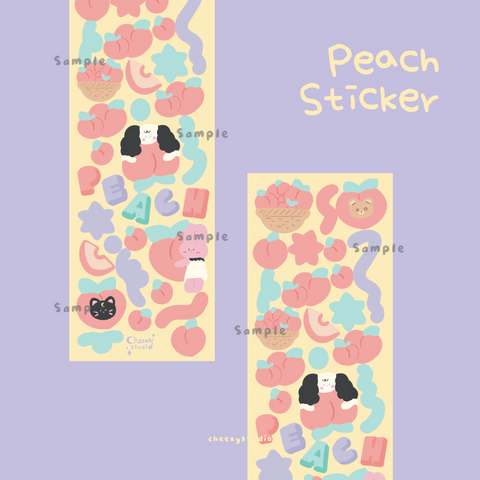 Peach PVC Sticker