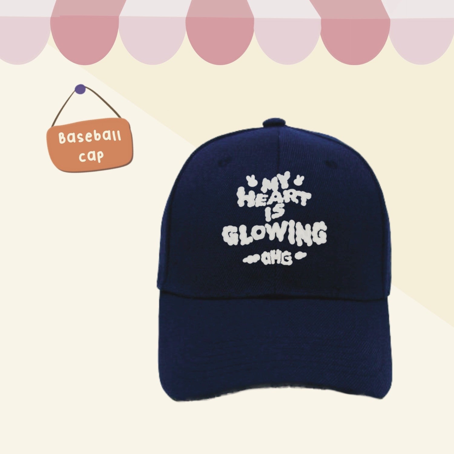 NEW JEANS OMG BASEBALL CAP (NAVY)