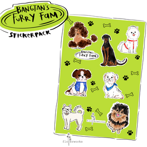 Bangtan Furry Fam Stickerpack BTS