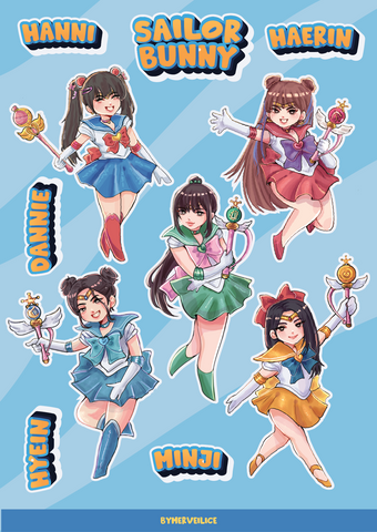 New Jeans - Sailor Bunny Sticker Sheets