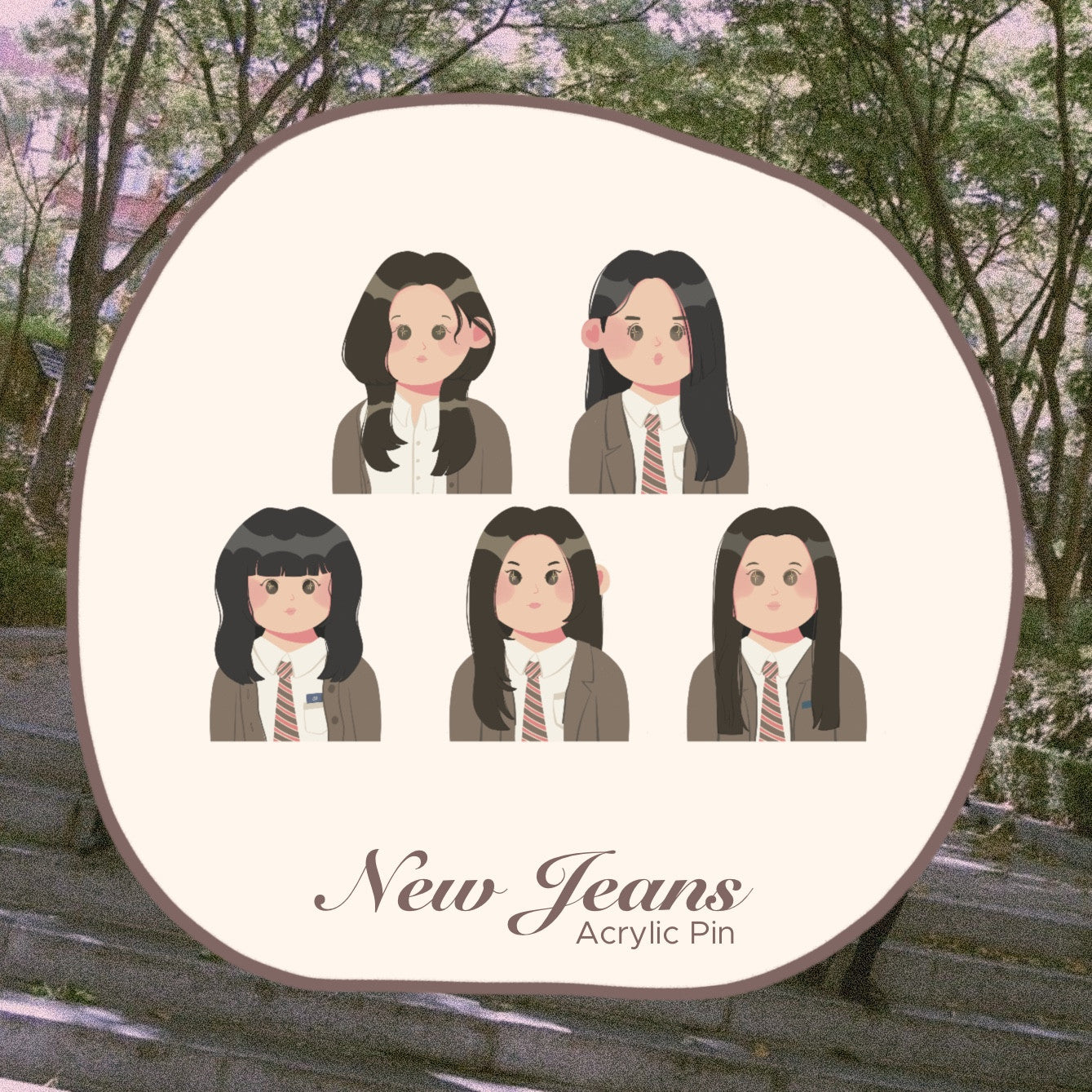 New Jeans ‘Ditto’ Acrylic Pin Button by Citymeatball