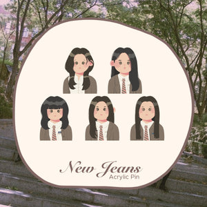 New Jeans ‘Ditto’ Acrylic Pin Button by Citymeatball