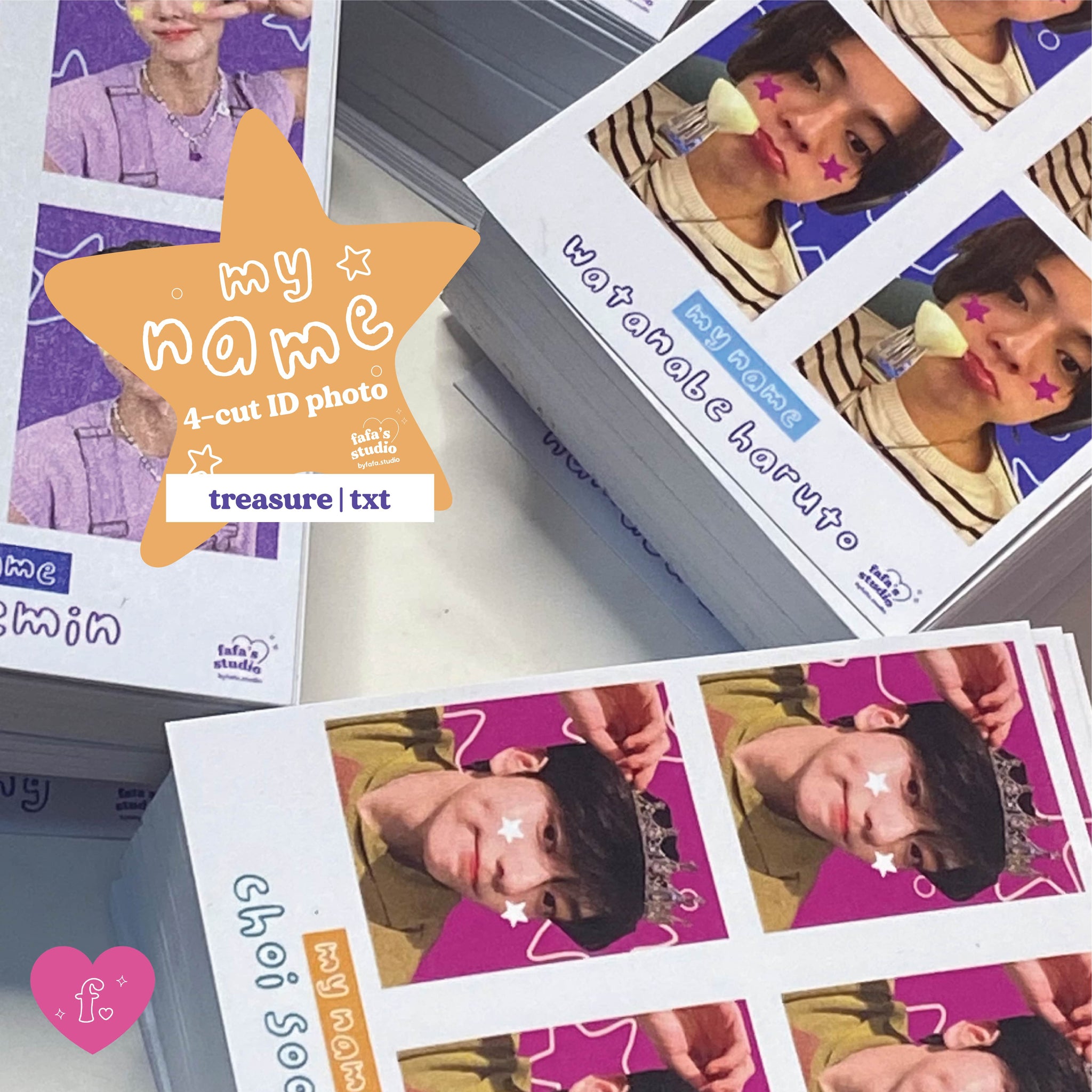 my name : 4-cut ID photo (treasure, txt)
