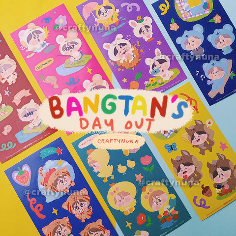BANGTAN'S DAY OUT SERIES FANART STICKERS